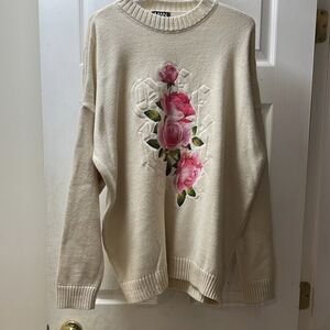 Designer Floral Sweater